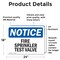 Signmission Fire Sprinkler Test Valve OSHA Notice Sign, Vinyl Decal, 24in W x 18in L, 2PK OS-2PACK-NS-D-1824-L-12689 - alternate 5